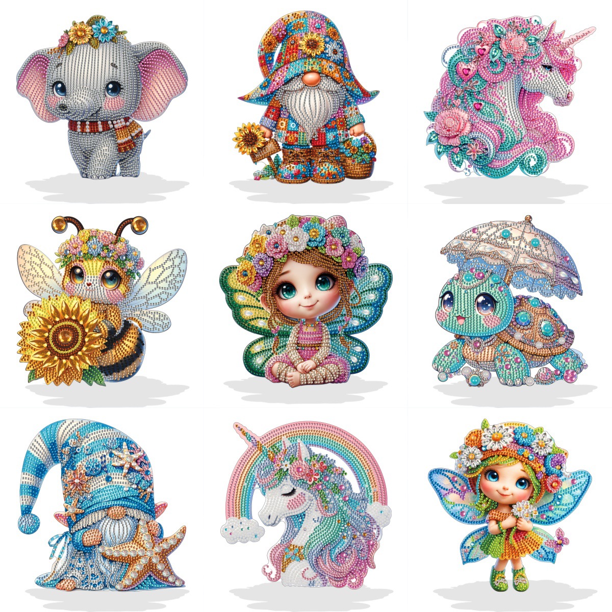 Ventas transfronterizas de pintura de diamante acrílico decoración de mesa diamante arte de cristal perforación de forma especial arte de perforación