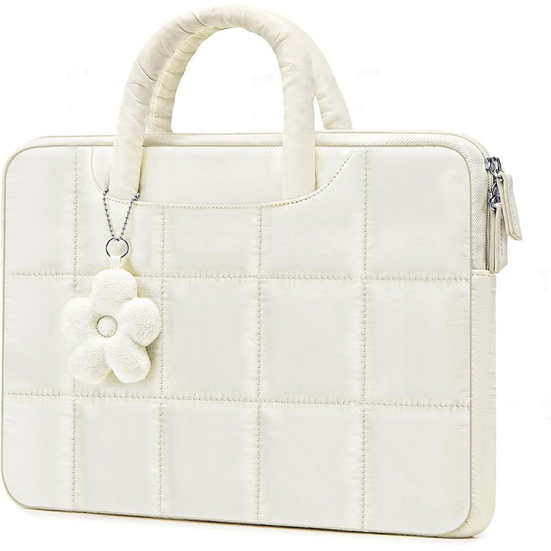 Ins-style high-end women's MacBook handbag, Korean-style simple quilted solid color protective laptop bag