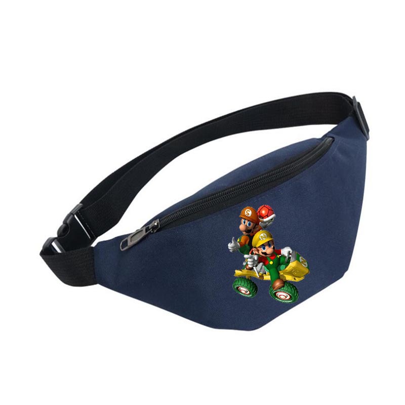 Juego Mario Super Mary bolso de la cintura de los hombres y las mujeres deportes Satchel bolso del teléfono móvil multifuncional bolso de la cintura de dibujos animados monedero