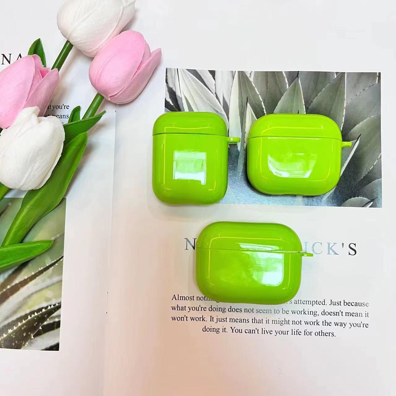 Tpu Solid Color Simple Style Wireless Bluetooth Earbuds Case Earphone Cases Phone Accessories display picture 5