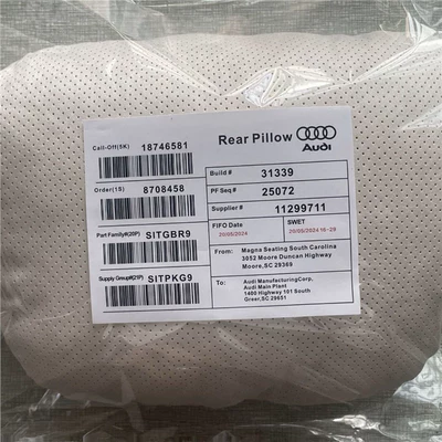 Headrest, Pillow A3L/A4L/A5/A6L/Q3/Q5L/Q7 Car-Specific - white-leather-headrest-one-piece