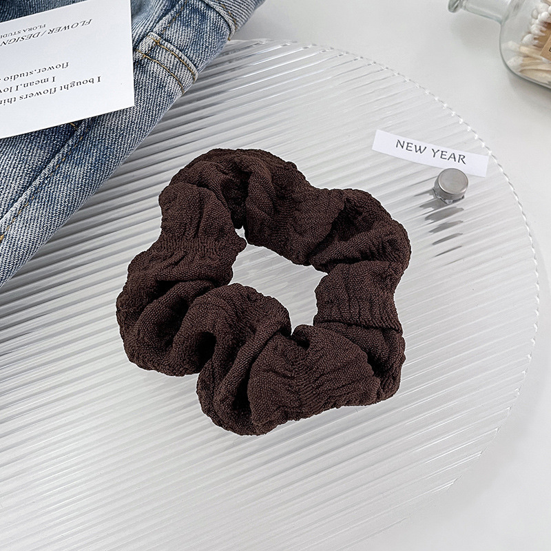 Lazo para el cabello de intestino grueso de encaje de alta calidad de Corea para mujer, banda elástica y duradera, bufanda cuadrada de todo fósforo, cuerda para la cabeza, accesorios para el cabello