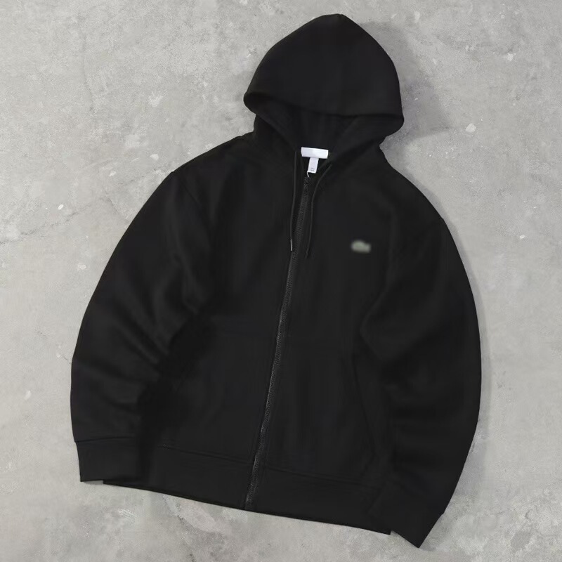 Specially Designed for Cross-Border Foreign Trade High-Quality Color-Blocked Small Fish Embroidery Hooded Sweatshirt Zipper Cardigan Jacket Men's and Women's Hoodies