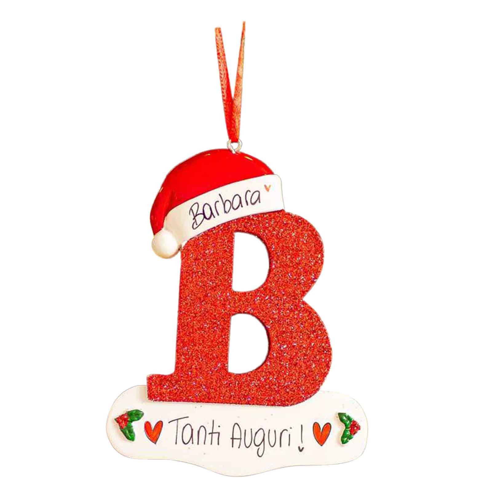 2023 personalizado DIY nombre decoración de Navidad colgante de madera letra colgante de Navidad colgante ornamento image 7