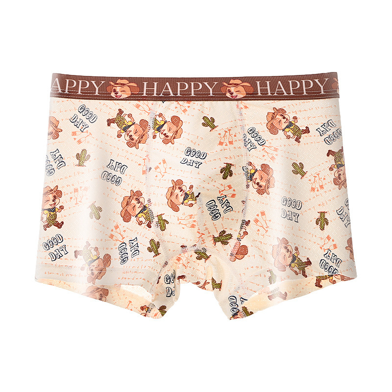 Cuatro ángulos de malla de ángulo plano para niños pantalones transpirables de dibujos animados de verano nuevos pantalones cortos fríos sin piernas de moda image 6