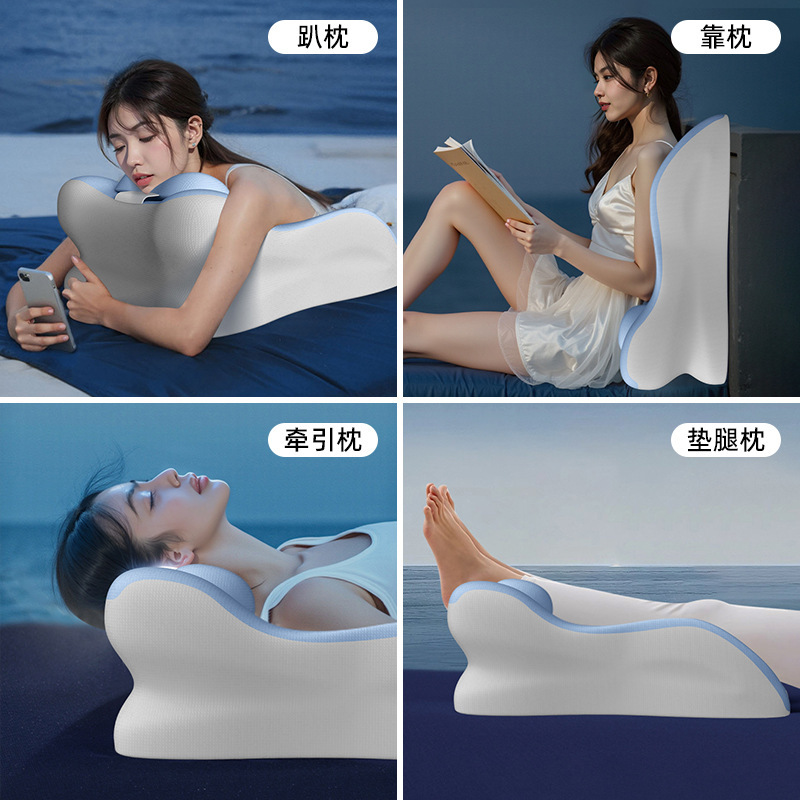 携帯電話で寝ながらお昼寝できる多機能ベッド枕、アイスシルク夏用通気性と蒸れない寝枕|undefined