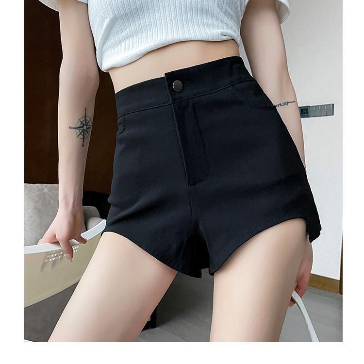 Hot Girl Style High Waist Black Suit Shorts Women's Spring and Autumn Hot Girl Short A- word Slim-fit Ultra Short Hot Trendy Pants