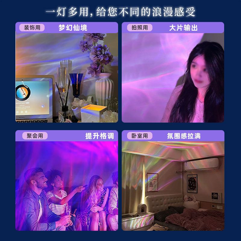ネット赤爆風星空投影灯高級睡眠夜灯夫婦室雰囲気調灯寝室ベッドサイド小夜灯|undefined