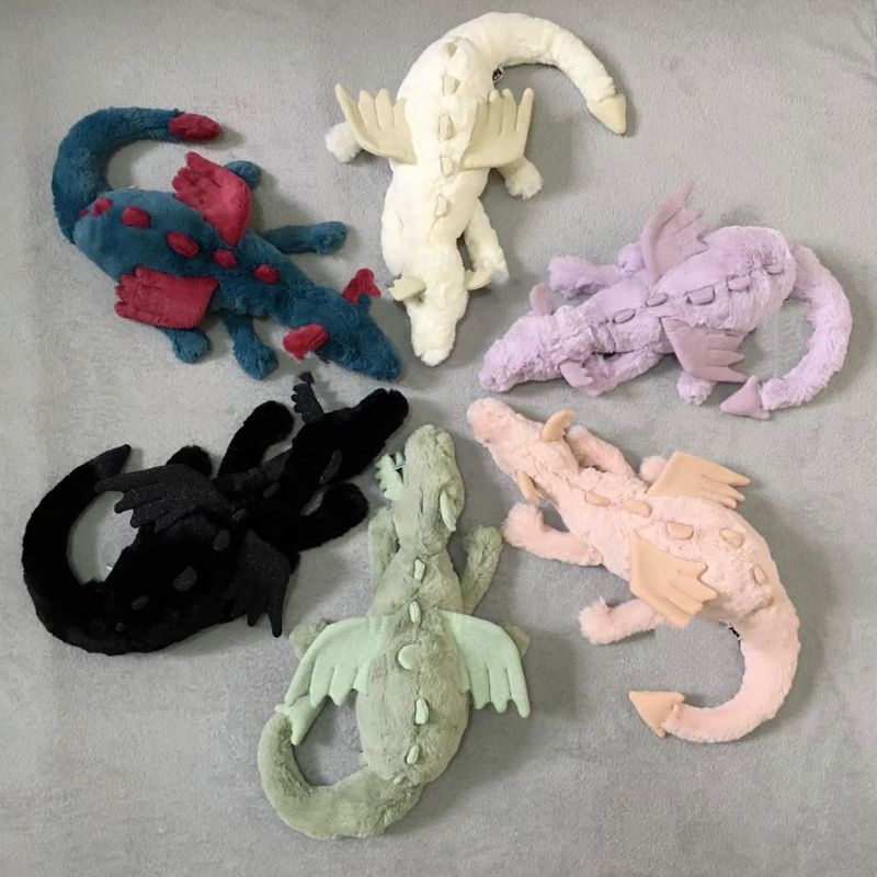 中号50cm雪龍/粉龍/紫龍/緑龍/金龍/藍龍/翼付きぬいぐるみプレゼント|undefined