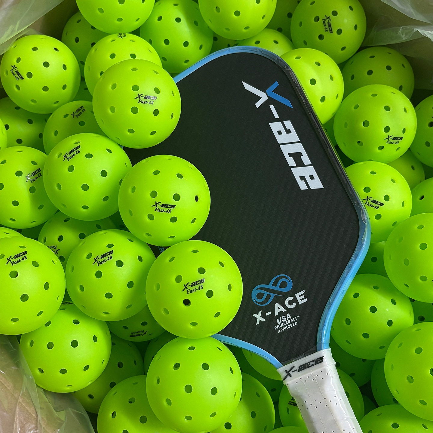 X-Ace Rotomolded Integrated Pickleball 48-Hole Ldpe Material Outdoor Training Ball Cross-Border In-Stock