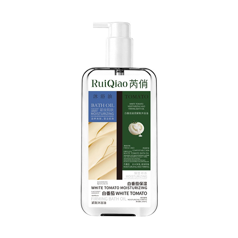aceite de baño de tomate blanco hidratación corporal apretado mejora la piel de pollo oscura y seca suave fábrica de aceite de baño