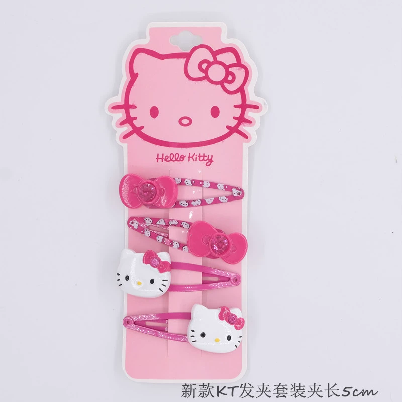 Набор заколок для волос (Hello Kitty) из смолы с бантами, разные размеры, возраст 3–8 лет