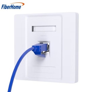 FiberHome Class 6 Super Class 5 White Plane Double Hole Network Socket Panel Network Single Port Double Port Panel