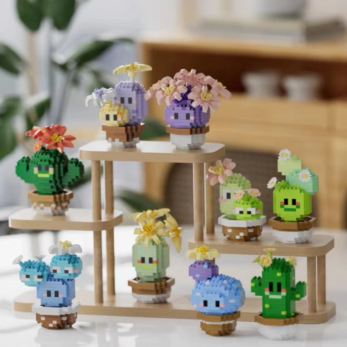 8945 - 8953 gránulos de microcactus creativos de escritorio para niños regalos para montar bloques de construcción image 4