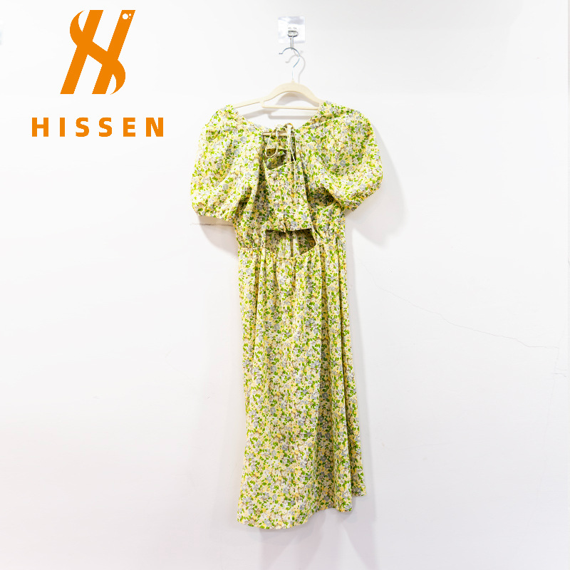 跨境出口摩尔多瓦usedclothes二手衣服旧夏季气质碎花雪纺连衣裙