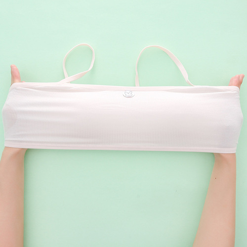 Pinduoduo explosive version of developmental period modal cotton suspender girl underwear cartoon bra vest for primary and secondary school students