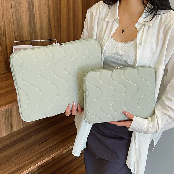 Cross-Border Wholesale 2026 New Fashion Ripple-Pattern Computer Bag Inner Sleeve Simple Texture Tablet Storage Protective Cover