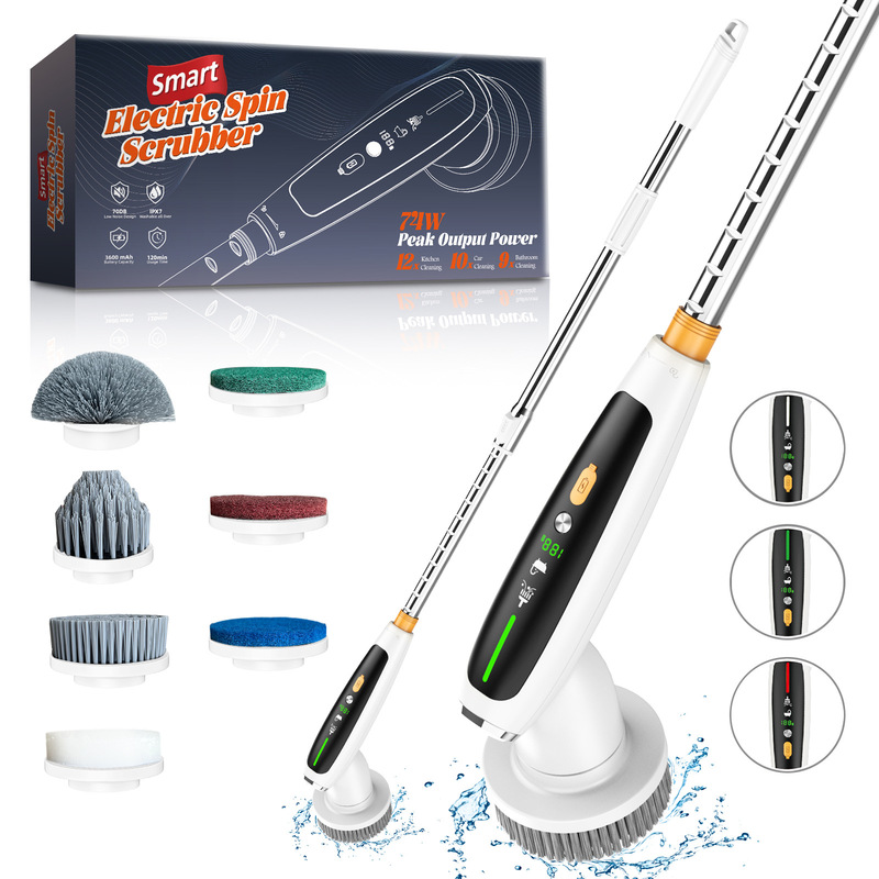 New Electric Cleaning Brush Multi-Purpose Wireless Cleaning Brush Home Bathroom Pool Cleaning Brush Long Handle Telescopic Rod New Electric Cleaning Brush Multi-Purpose Wireless Cleaning Brush Home Bathroom Pool Cleaning Brush Long Handle Telescopic Rod