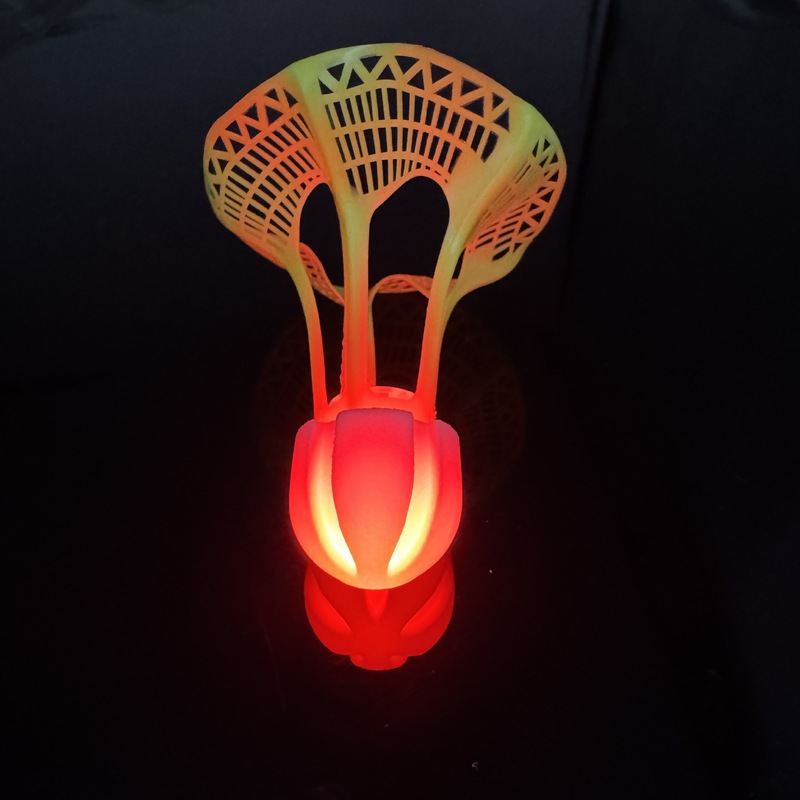 楽客発光バドミントン防風風バドミントン耐打ナイロンボールプラスチックランプ付きLED夜間発光ボール|undefined