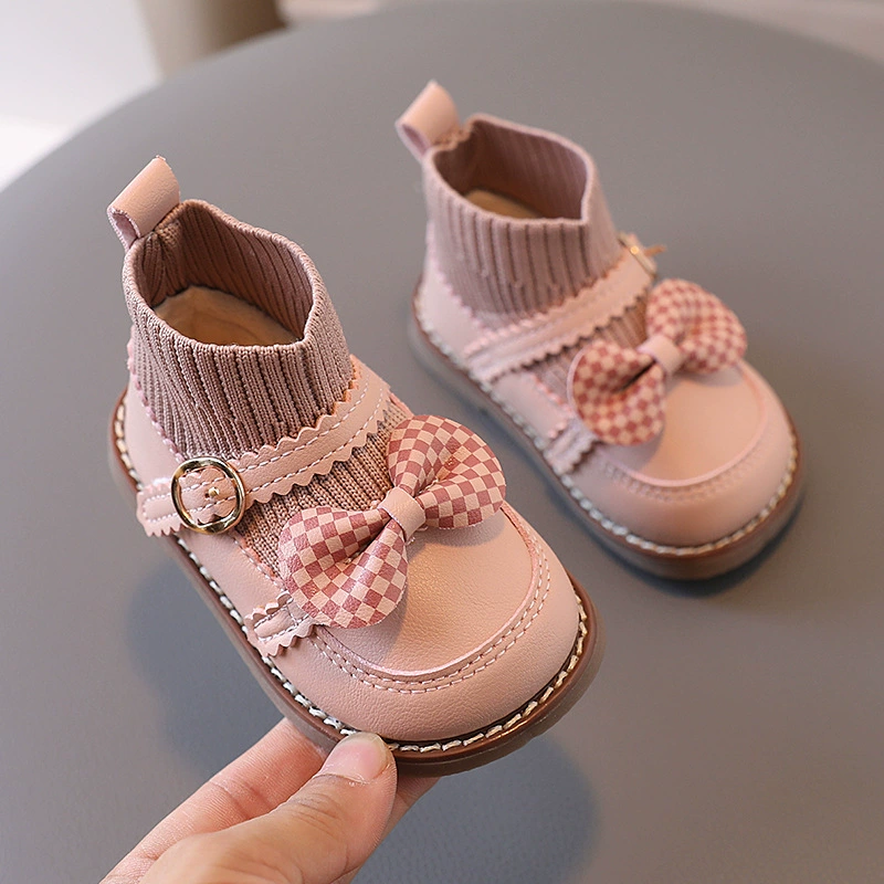 Fleece low boots for early age, shoes, footwear girl's for princess for leather shoes, soft sole, 0-2 years