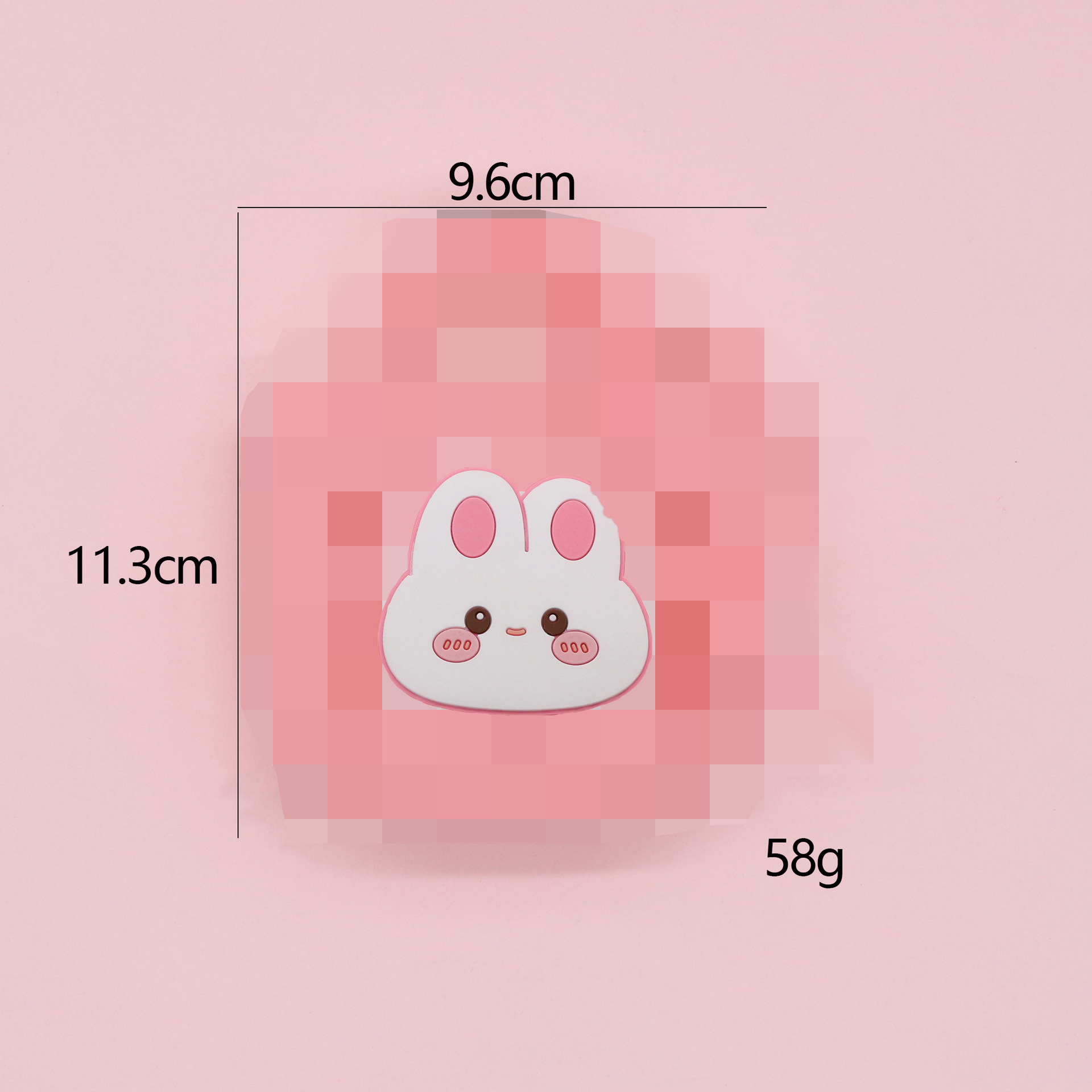 핑크 수줍은 토끼 가방