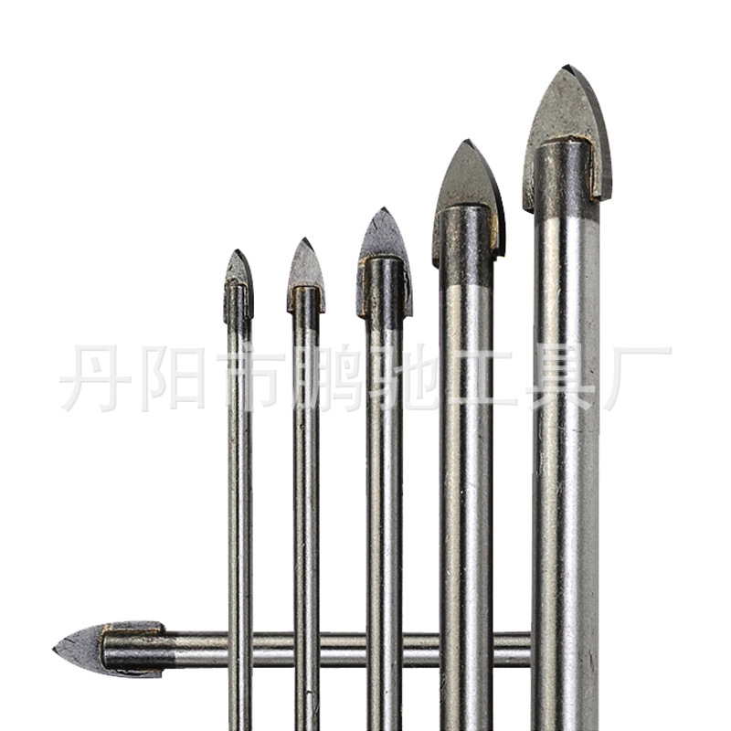 圆柄一字三角钻头玻璃钻 陶瓷钻 瓷砖砖墙开孔器电钻钻头工厂批发