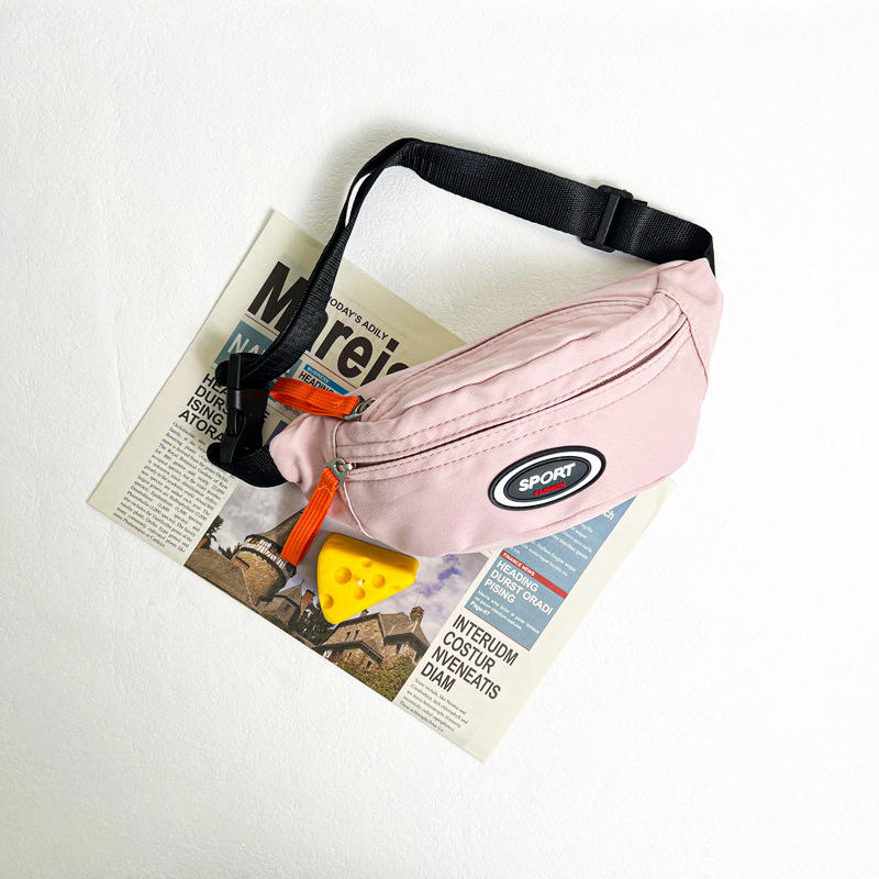 Bolso infantil nuevo de otoño e invierno 2025, bolso de lona informal y sencillo, monedero para niños y niñas, bandolera pequeña con letras a la moda.