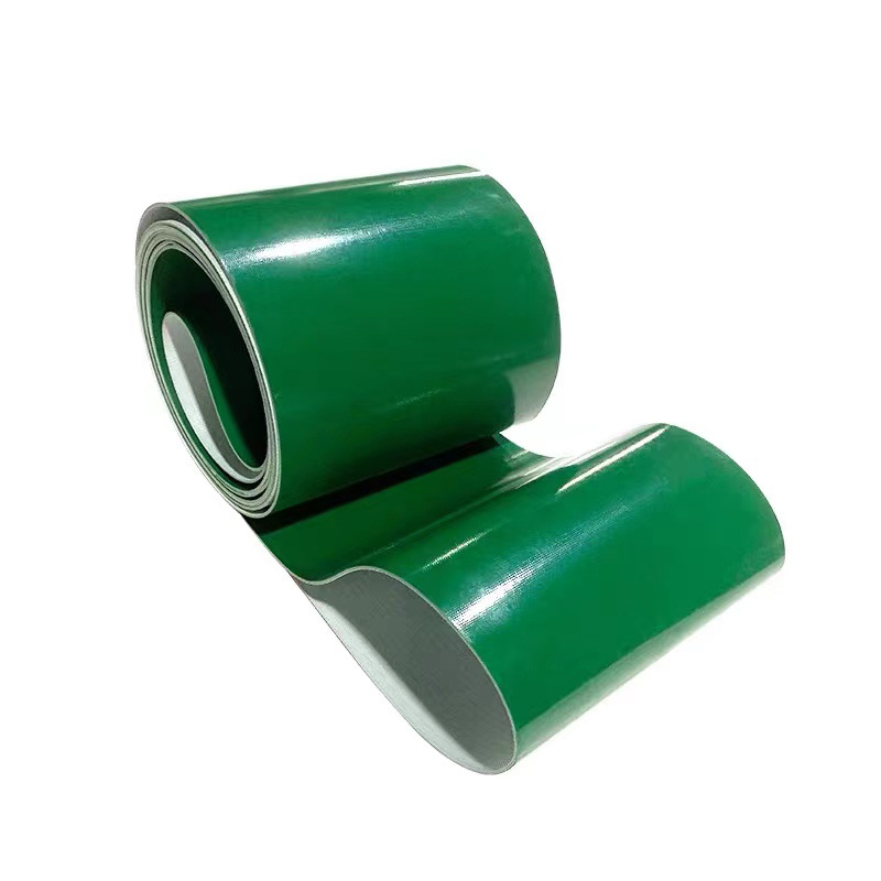 PVC绿色轻型耐损防滑输送带工业皮带流水线运输传动传送机平皮带