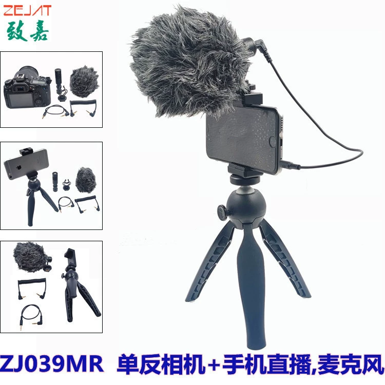 SLR камера Запись видеоблог Микрофон для записи видео ветрозащитный наружная Запись микрофон мобильного телефона с прямой передачей