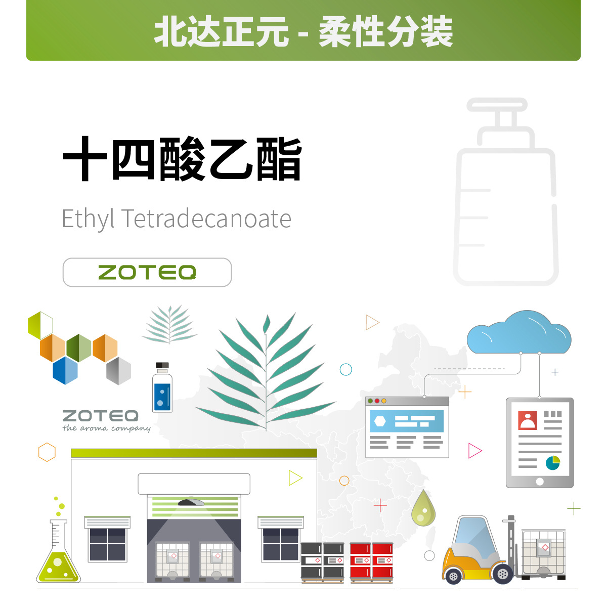 香料现货批发 北大正元-十四酸乙酯 豆蔻酸乙酯 柔性分装 C061