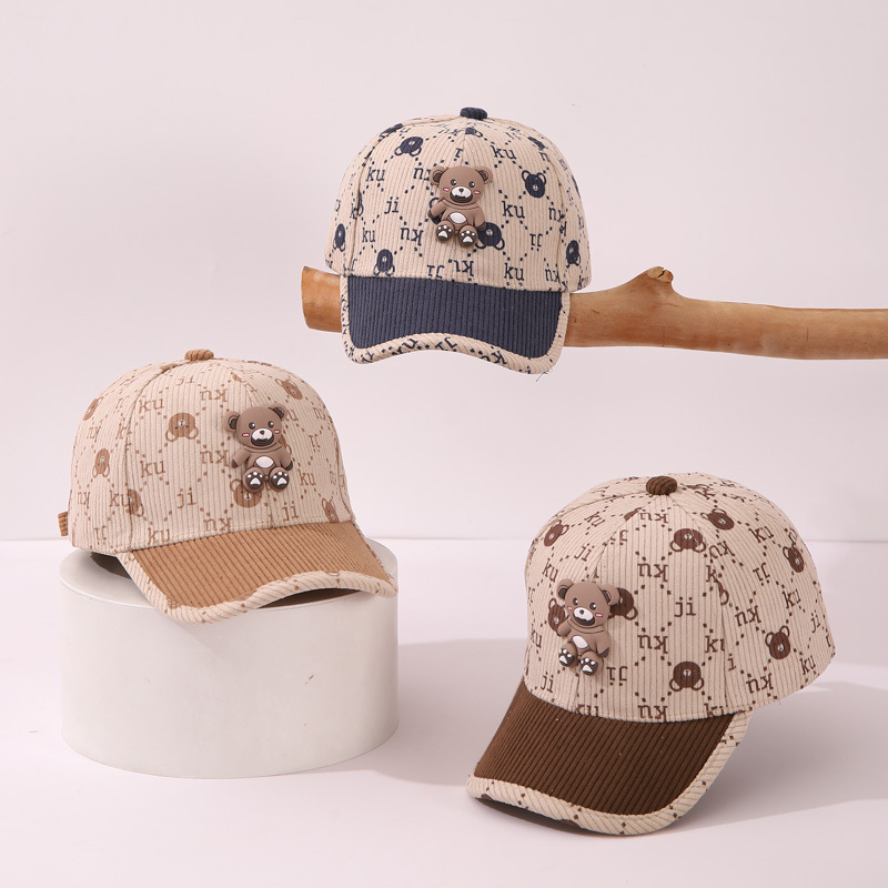 Sombreros para niños otoño sombreros de béisbol para niños gorras de lengua de pato lindas felpa para hombres bebés calientes otoño invierno