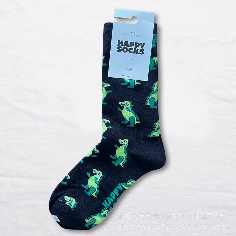 happysocks suecos calcetines de moda damas in-mode versátil animación calcetines de algodón de cintura alta al por mayor