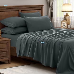 6Pcs Cooling Bamboo Bed Sheets Set Microfiber Sheets Set Cross-Border