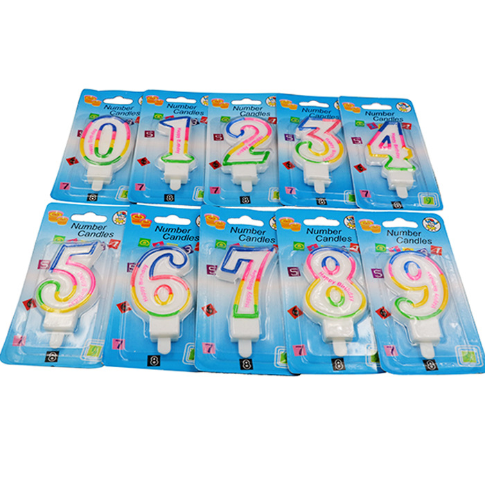 Large colored digital candles birthday c...