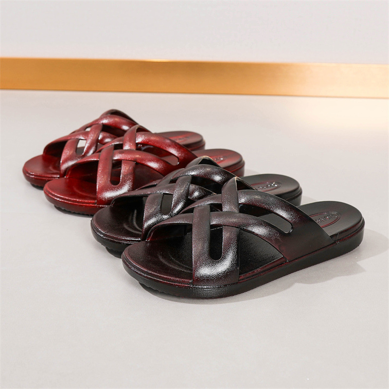 2025 New Middle-Aged and Elderly Mother's Slippers Women's Soft-Soled Non-Slip Flats-Soled Slippers for the Elderly Home Indoor Bathroom 2025 New Middle-Aged and Elderly Mother's Slippers Women's Soft-Soled Non-Slip Flats-Soled Slippers for the Elderly Home Indoor Bathroom