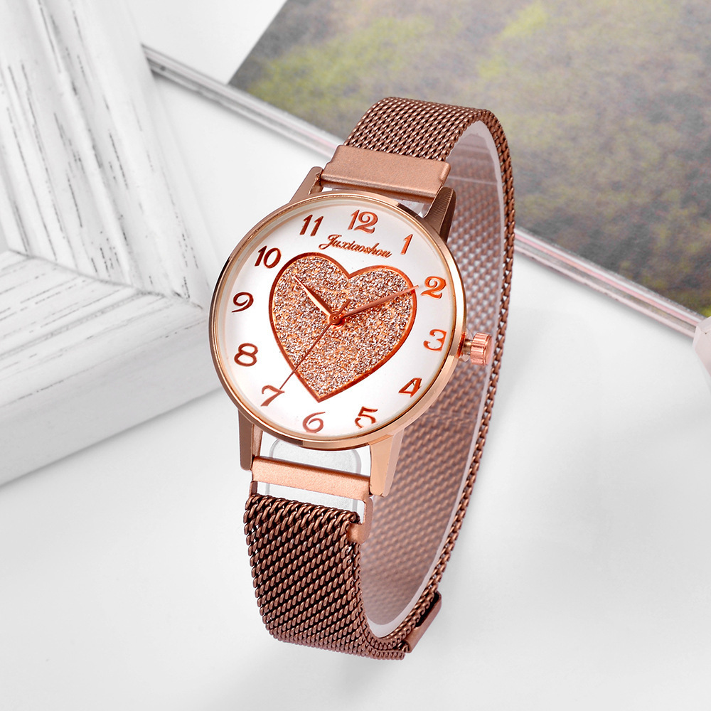 Cute Sweet Heart Shape Buckle Quartz Women's Watches display picture 1