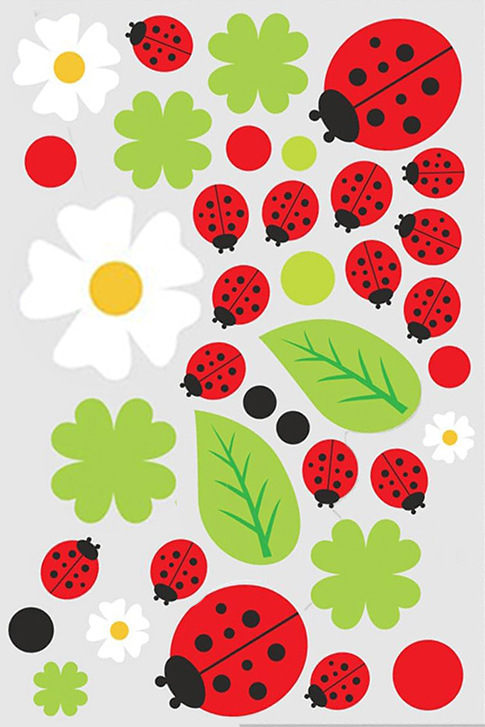 Nuevos pegatinas de flores de Amazon anti-UV trébol crisântemo pegatinas de automóviles pegatinas impermeables para bicicletas