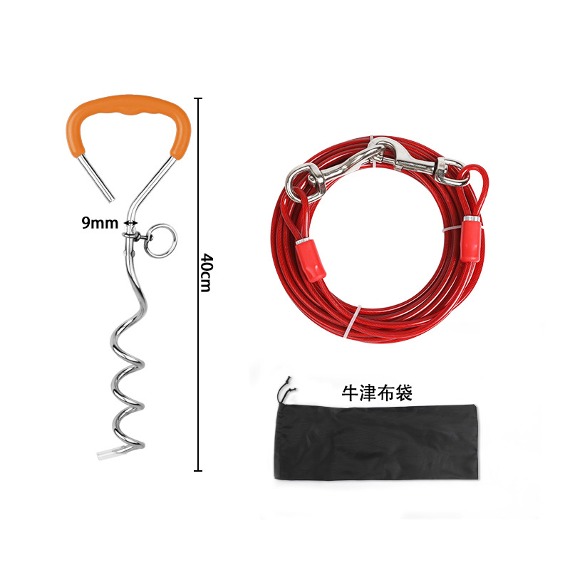 Juego de pila para perros Cuerda de tracción para perros Perros pequeños y medianos Paseos al aire libre Perro perforado a prueba de explosiones Pet Fijación Pit Perro