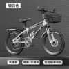 Silver white shock-absorbing bike shifter (brake handle) disc brake
