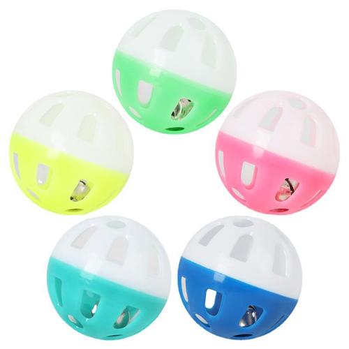 Pet Cat Direct Manufacturer Sale Multicolor Toy Ball 3.8cm Two-Color Plastic Bell Ball Cat Toy