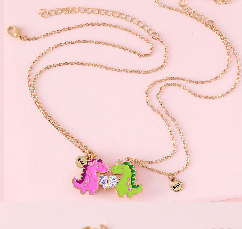 Fashion Dinosaur Alloy Plating Kidu0027S Necklace 2 Piece Set