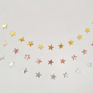 Room Decoration ins Style Star Flower Wedding Decoration Five-pointed Star Flower Flower Birthday Party Layout Flag