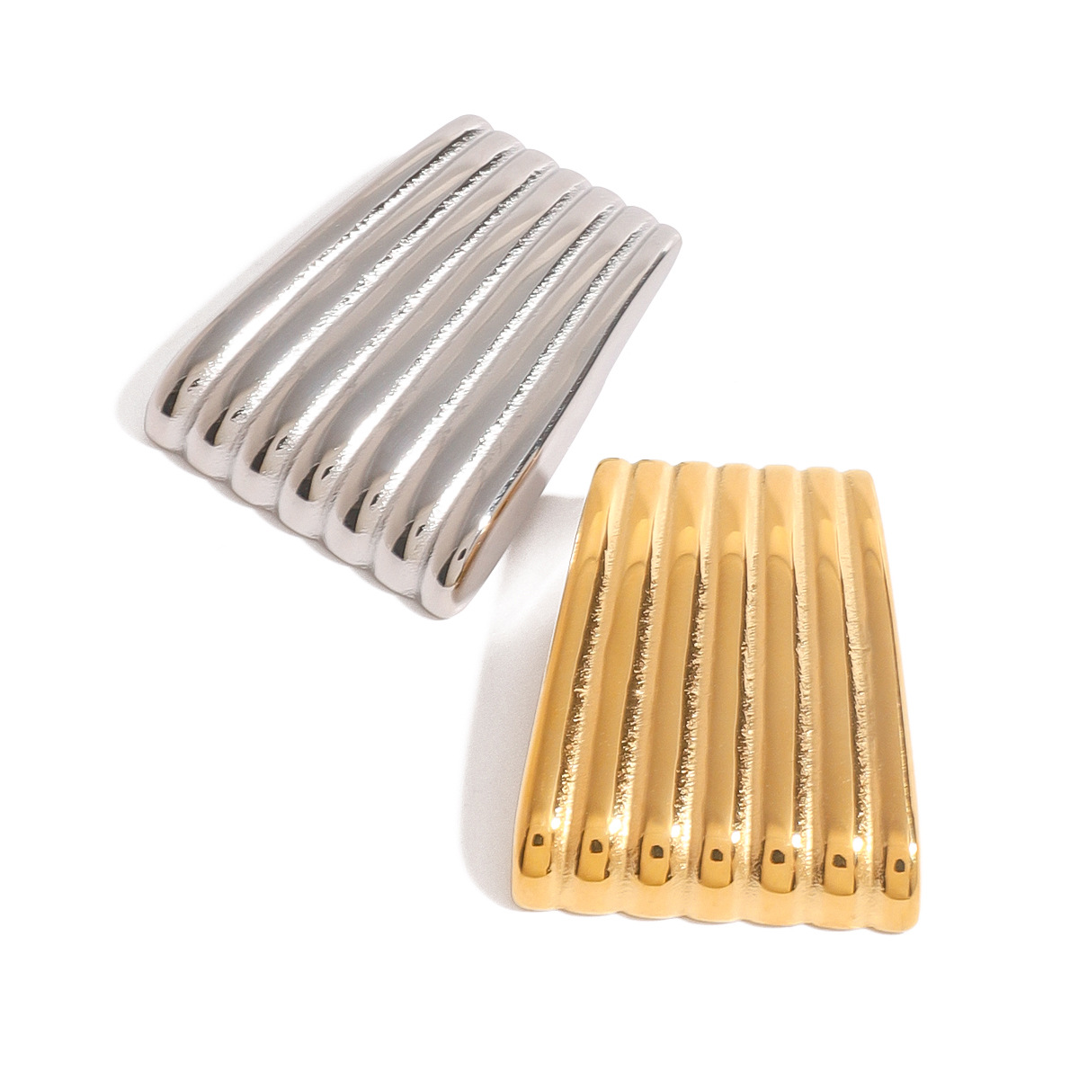 Design classic fashionable geometric brooch stainless steel