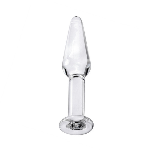 New small-sized glass anus plug, unique-shaped, outdoor BDSM sex toy, anal dilator, adult novelty, masturbation device