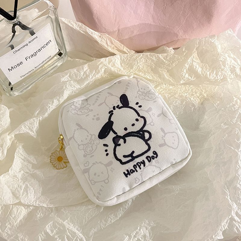 可爱小熊姨姨妈巾收纳包月事包便携随身少女牛津布卫生巾收纳包|undefined