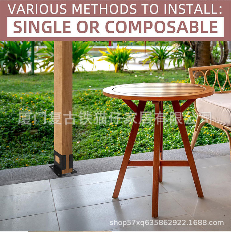 Soporte de Fijación para Viga y Columna de Metal, Ajustable y Resistente para Pérgola image 3