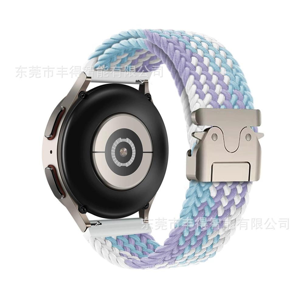 Плетёный нейлоновый ремешок для часов (Huawei Samsung), 18/20/22 мм, лёгкий, плетёный