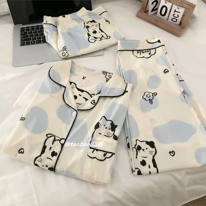 Летняя пижама Brand, хлопок, короткий рукав, мультяшный принт, двойные шорты или 3‑предм.