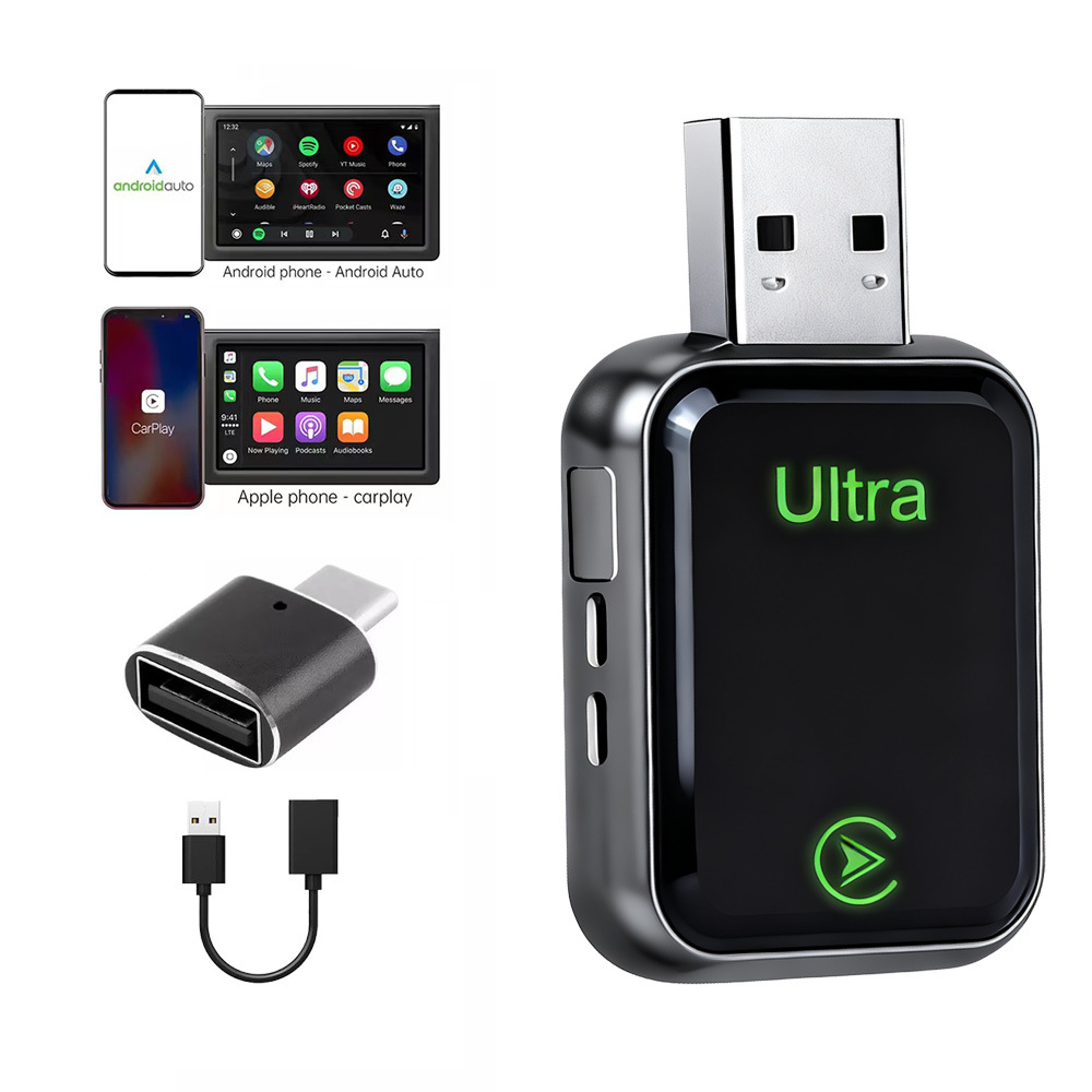 Cross-Border New Wireless Carplay Box Android Auto Adapter 2-in-1 Smart Car Connectivity Box