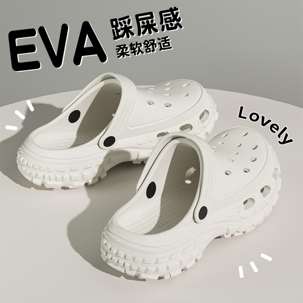 2025 새로운 Croc 신발 여름 EVA 두꺼운 밑창 외부 착용 비치 커플 샌들 남성 야외 슬리퍼 샌들